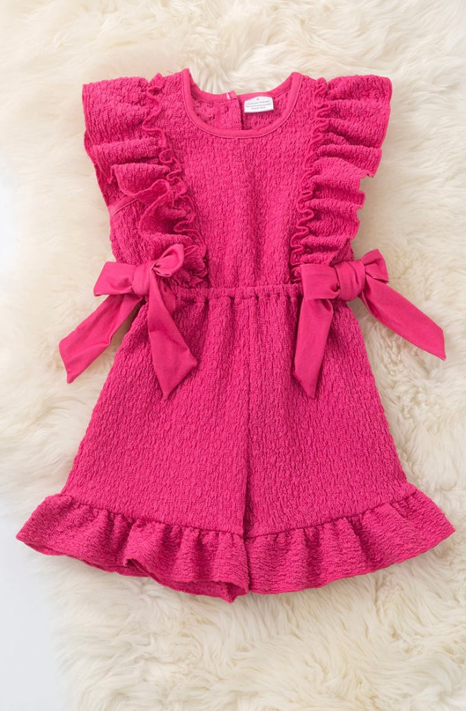Fuchsia Ruffle Romper