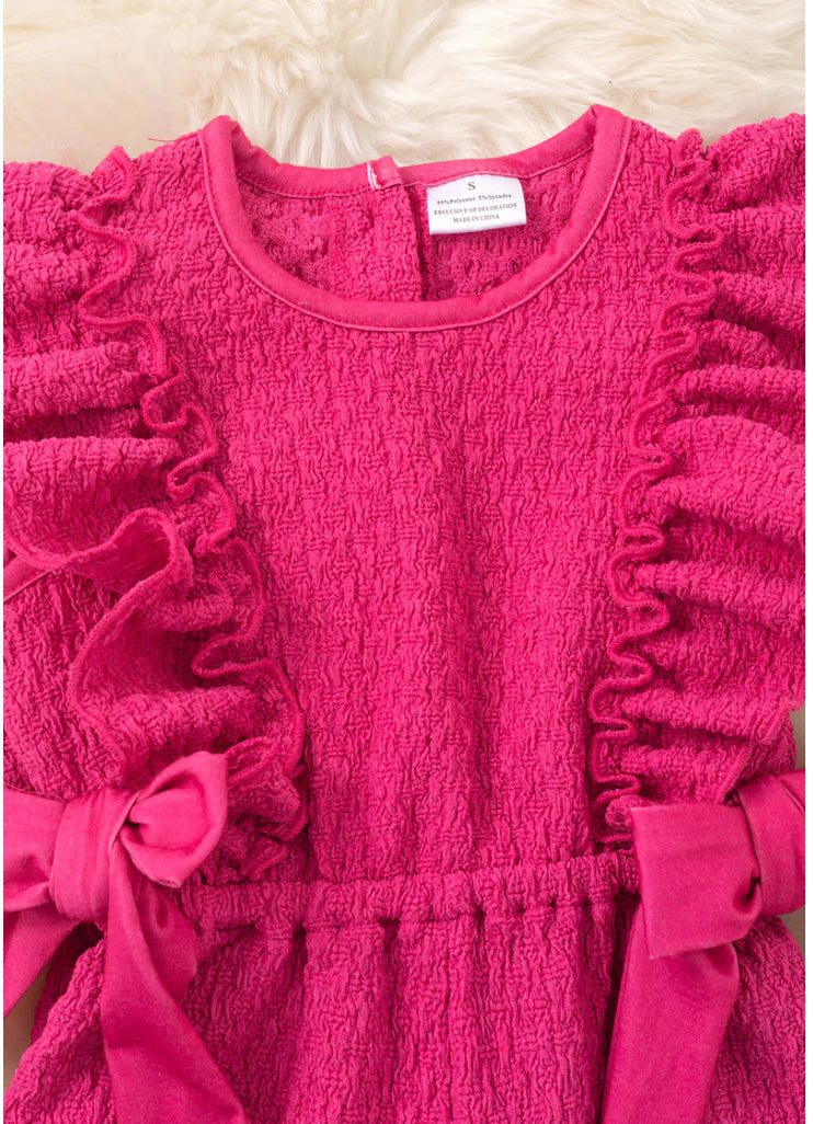 Fuchsia Ruffle Romper