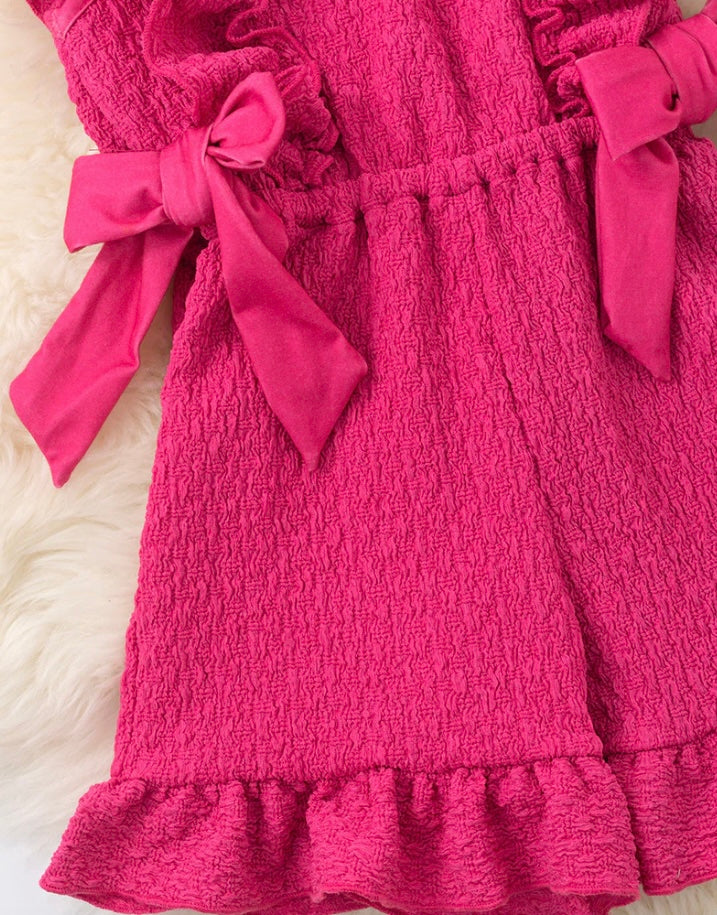 Fuchsia Ruffle Romper