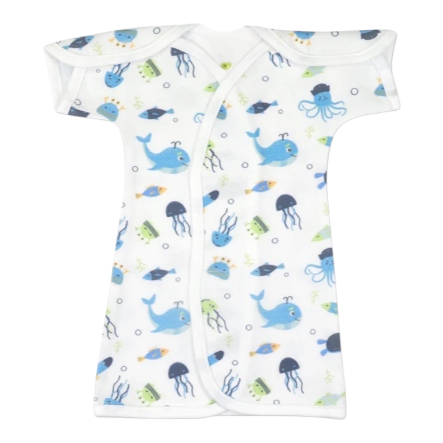 SEA LIFE COTTON NICU GOWN
