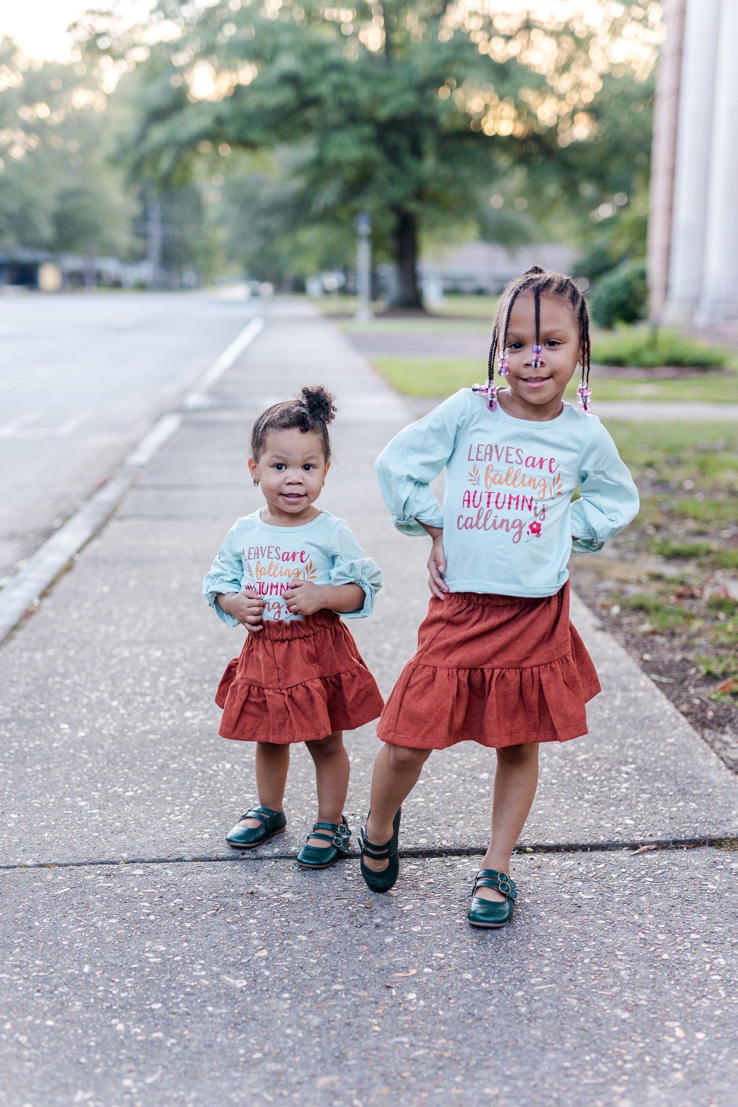 Mint Autumn Skirt Set