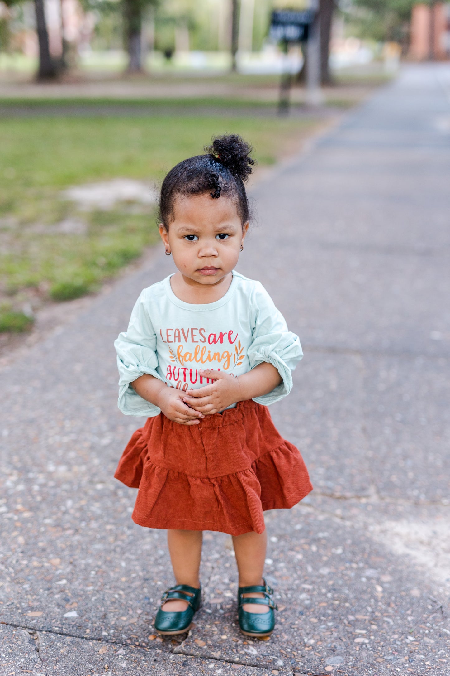 Mint Autumn Skirt Set