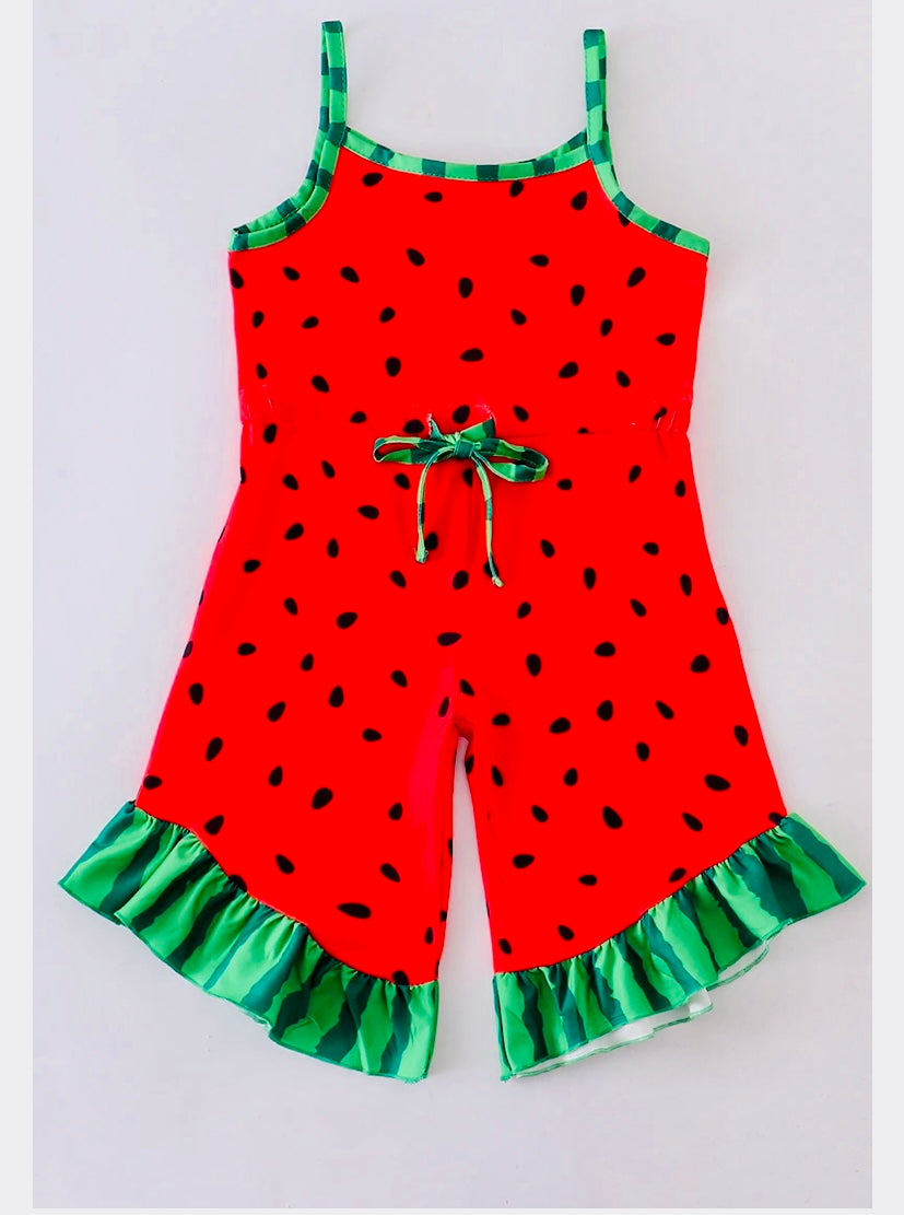 Watermelon Ruffle Romper