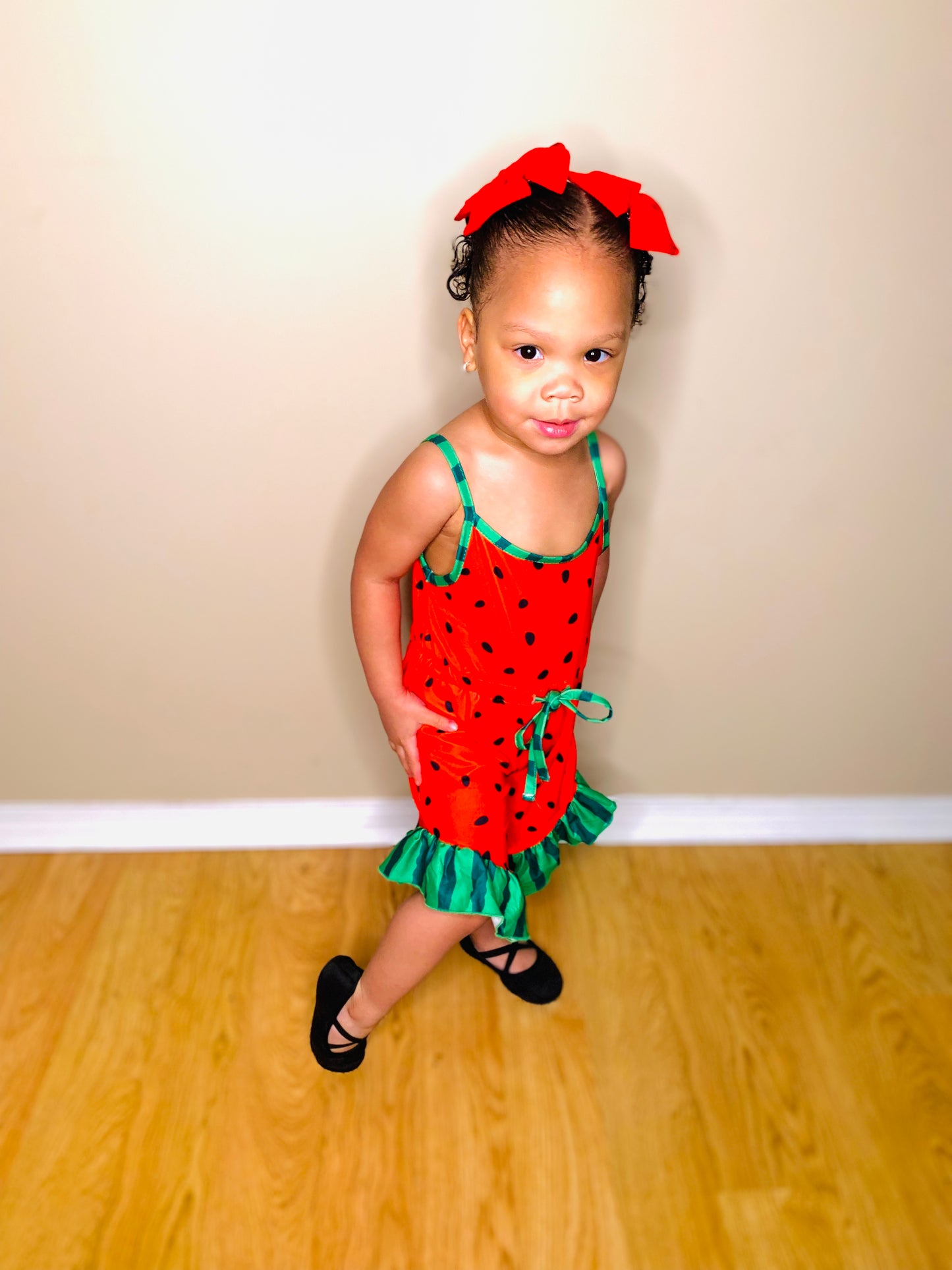 Watermelon Ruffle Romper