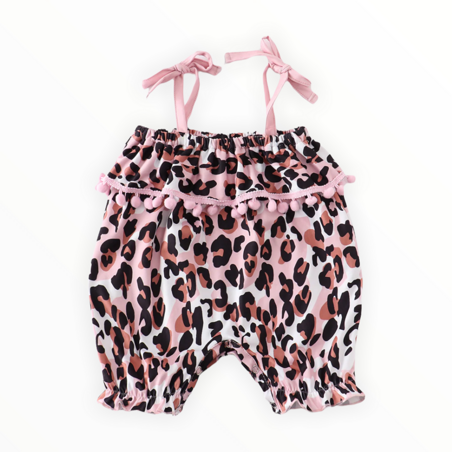 Pink Leopard Print Romper