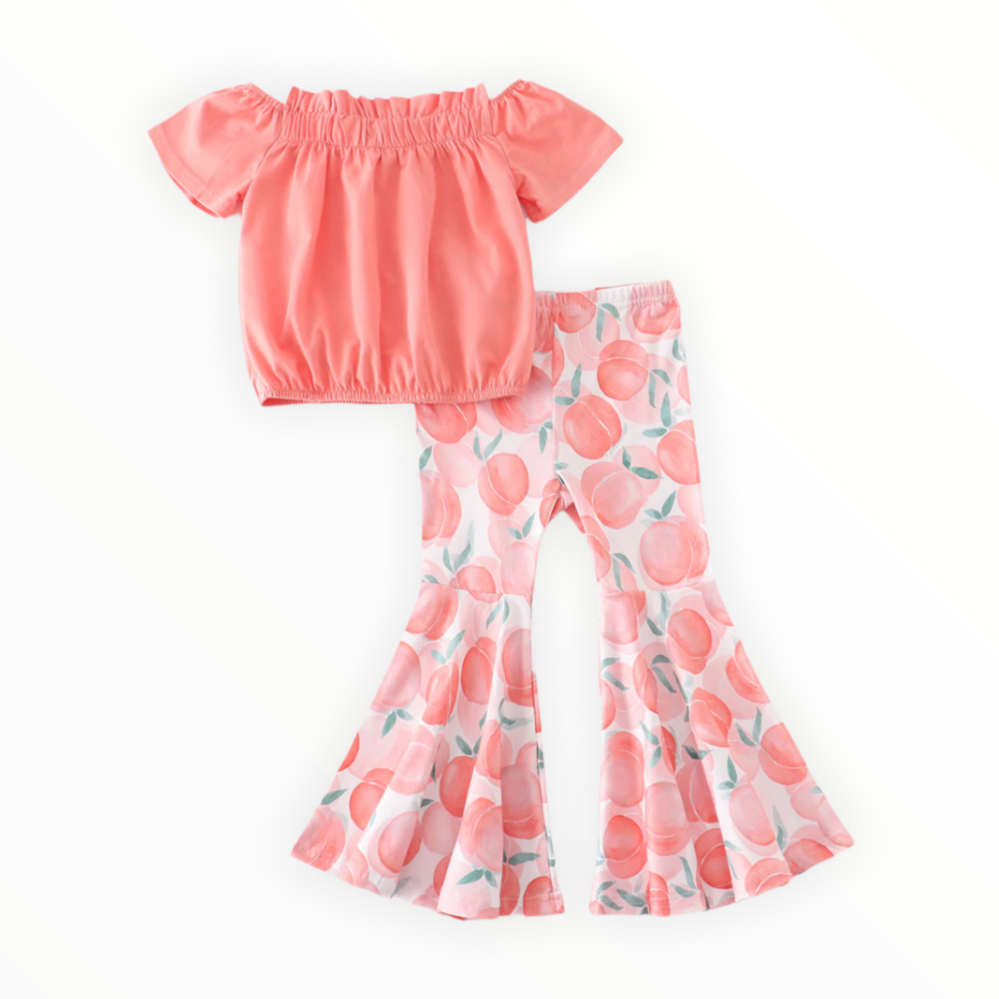 Pink Peach Bell Pants Set