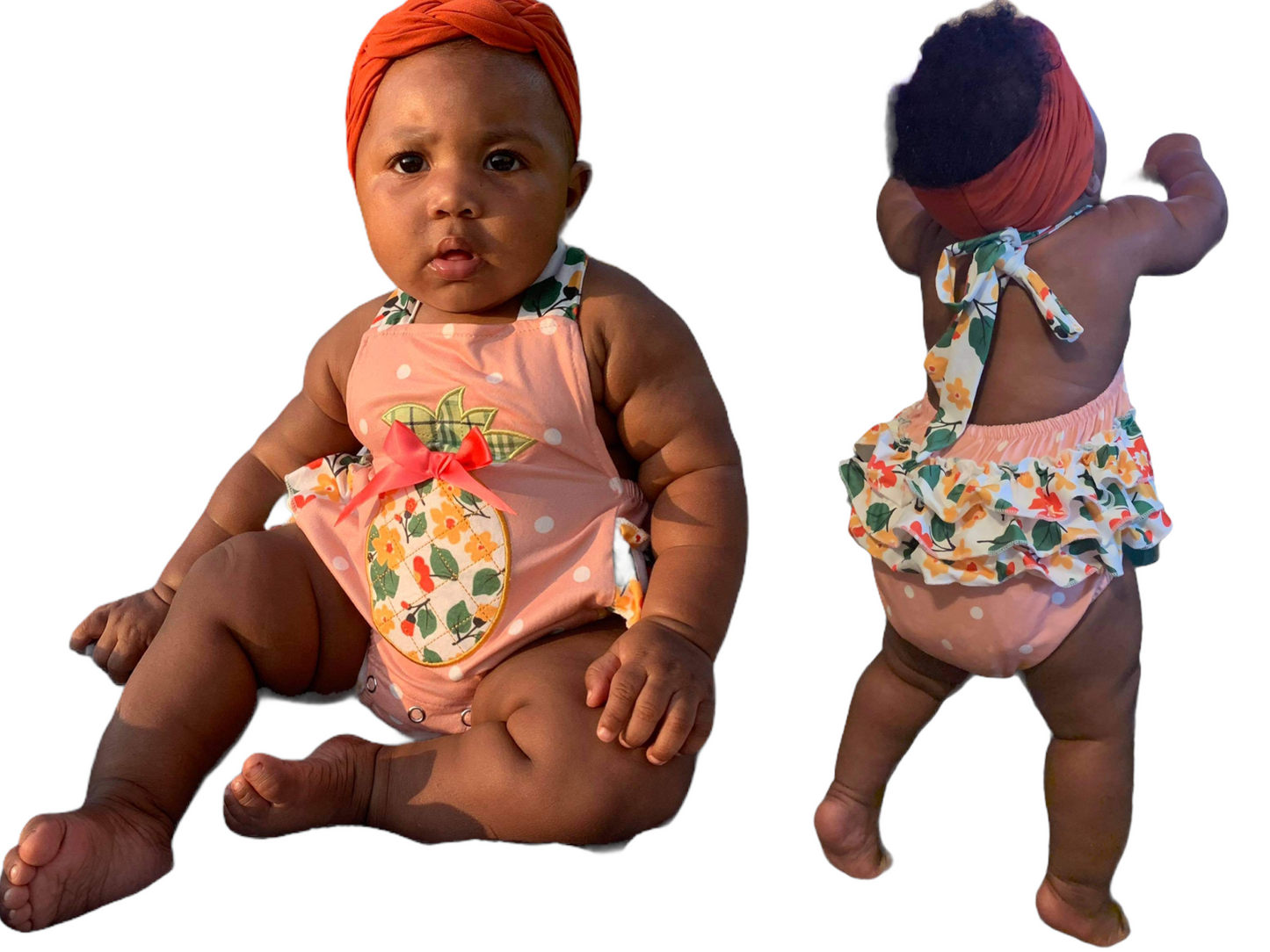 Pineapple Ruffle Romper