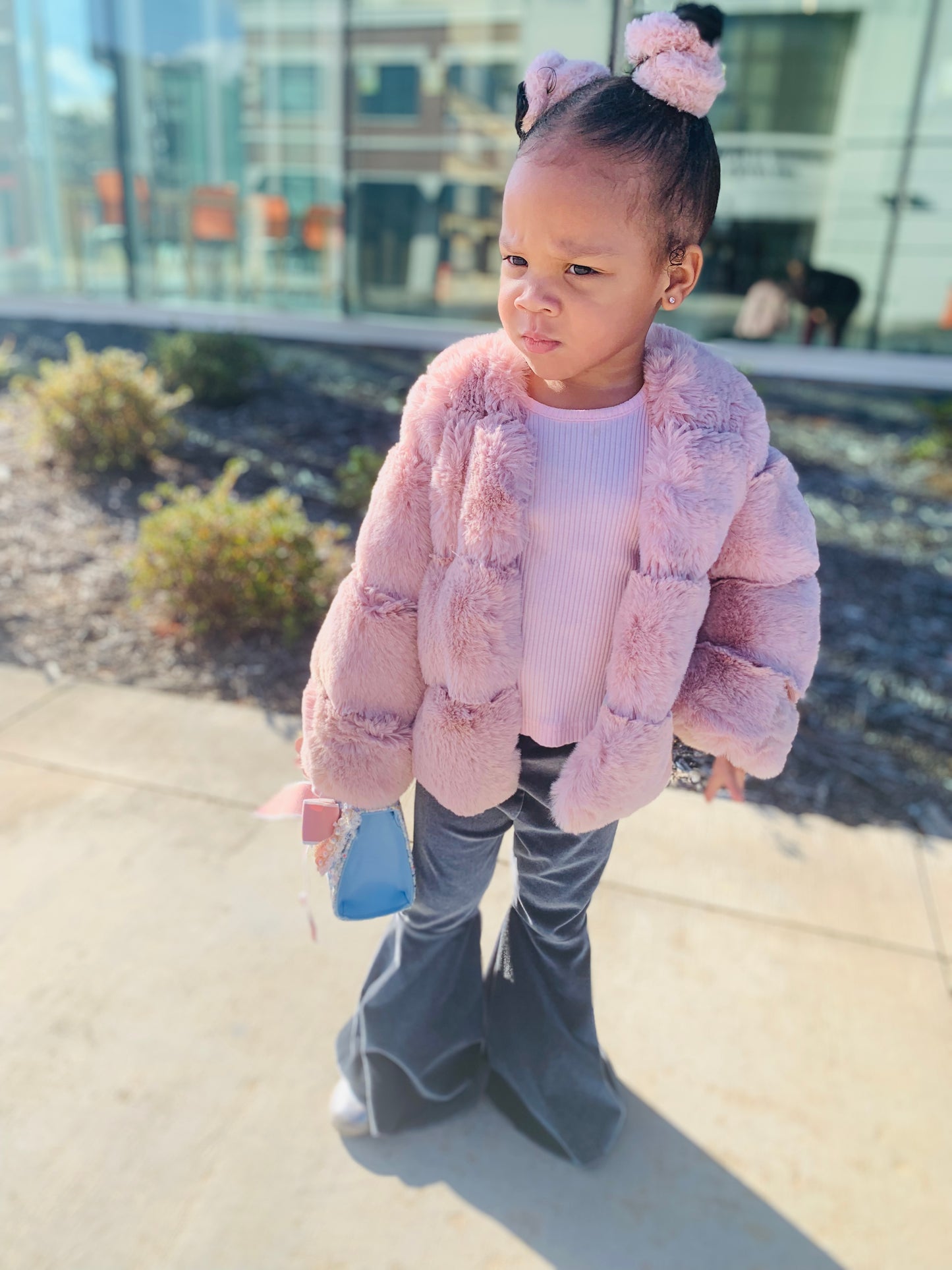 Blush Faux Fur Coat