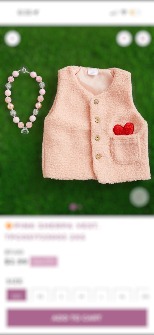 Sweetheart Sherpa Valentine Vest