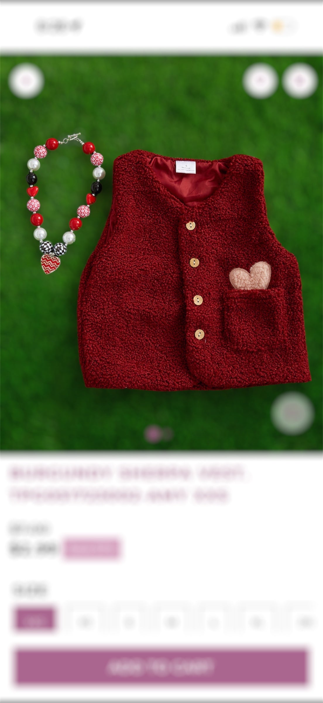 Sweetheart Sherpa Valentine Vest