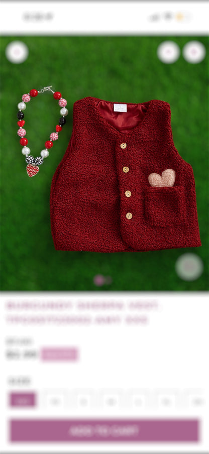 Sweetheart Sherpa Valentine Vest