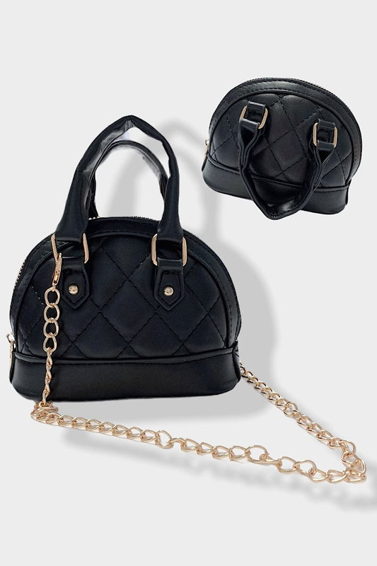 Black Half Moon Cross Body Purse